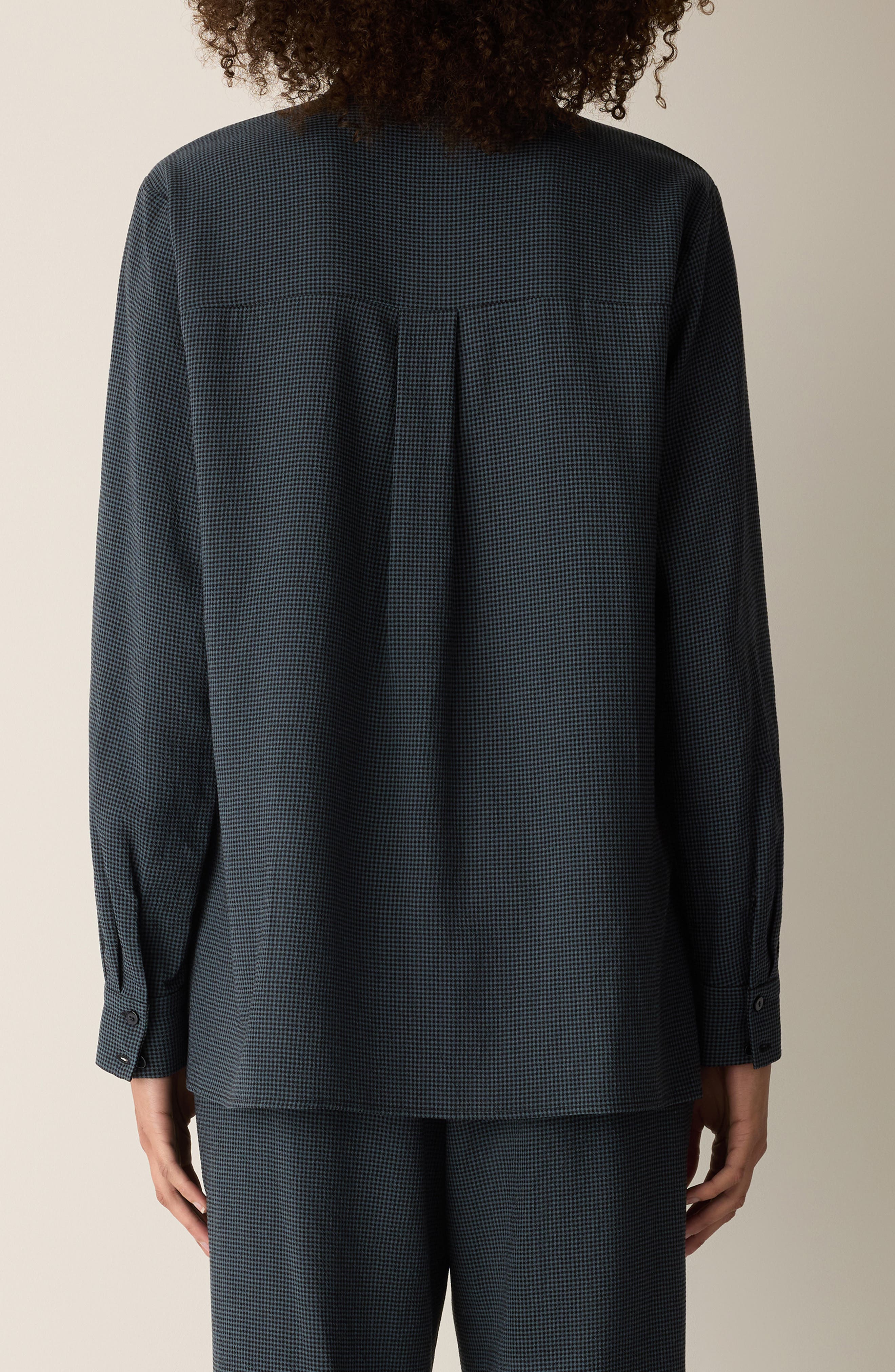 Oversize Band Collar Button-Up Shirt - image 2