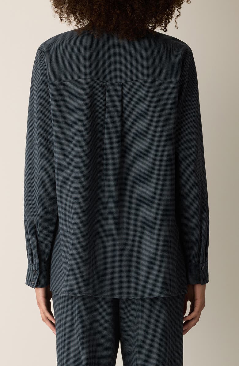 Eileen Fisher Oversize Band Collar Button-Up Shirt, Alternate, color, Eucalyptus