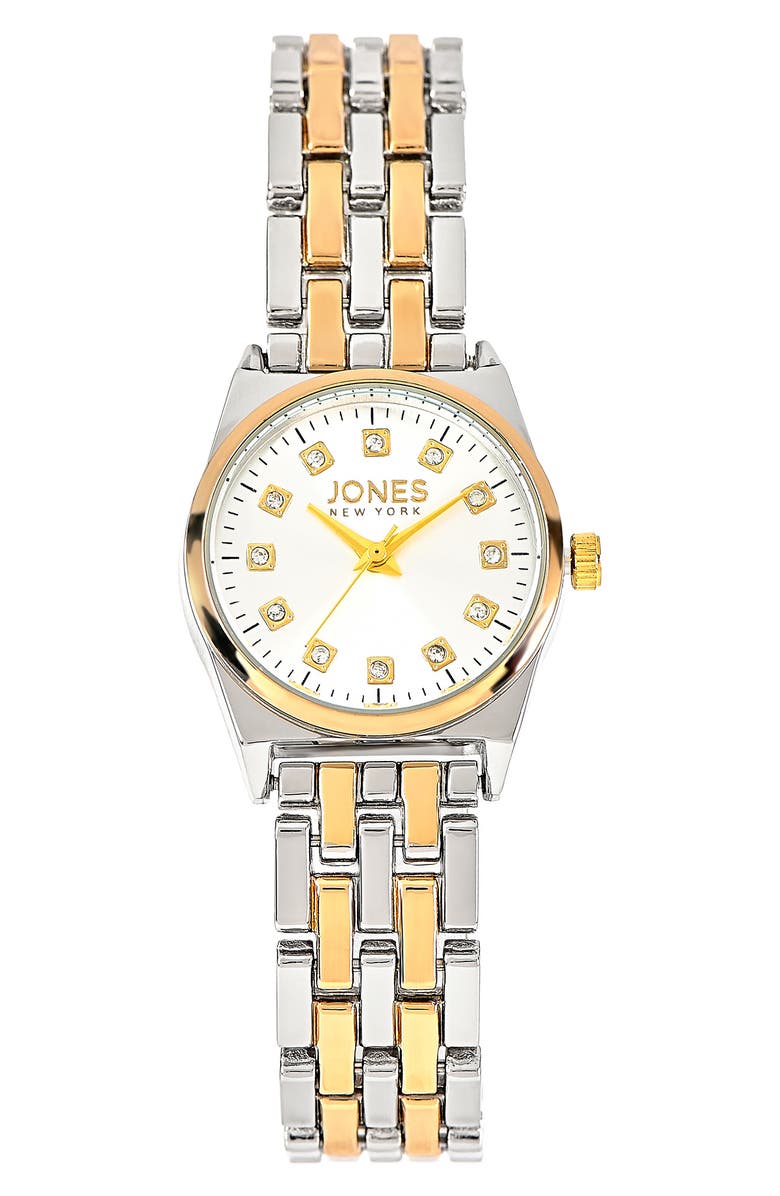 Jones New York Two-Tone Bracelet Watch & Bracelets Set, 26mm x 32mm, Alternate, color, Silver