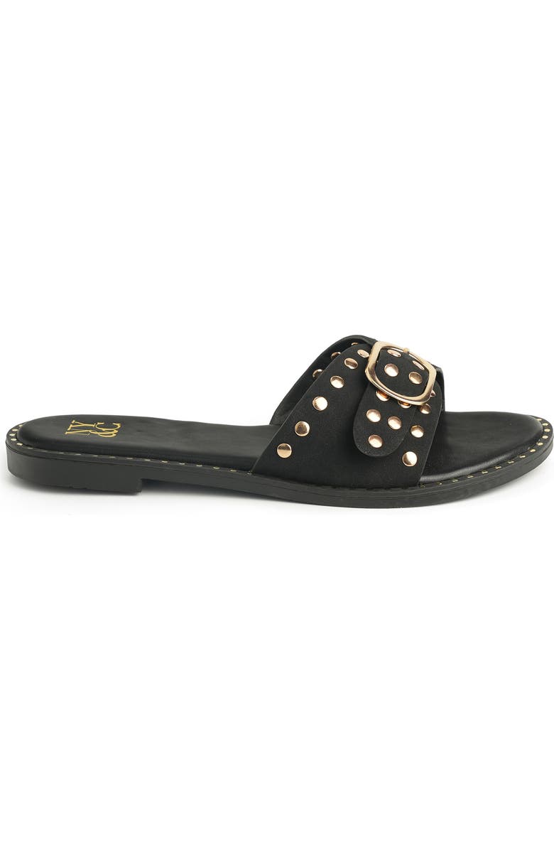 NEW YORK AND COMPANY Westly Buckle Slide Sandal, Alternate, color, Black