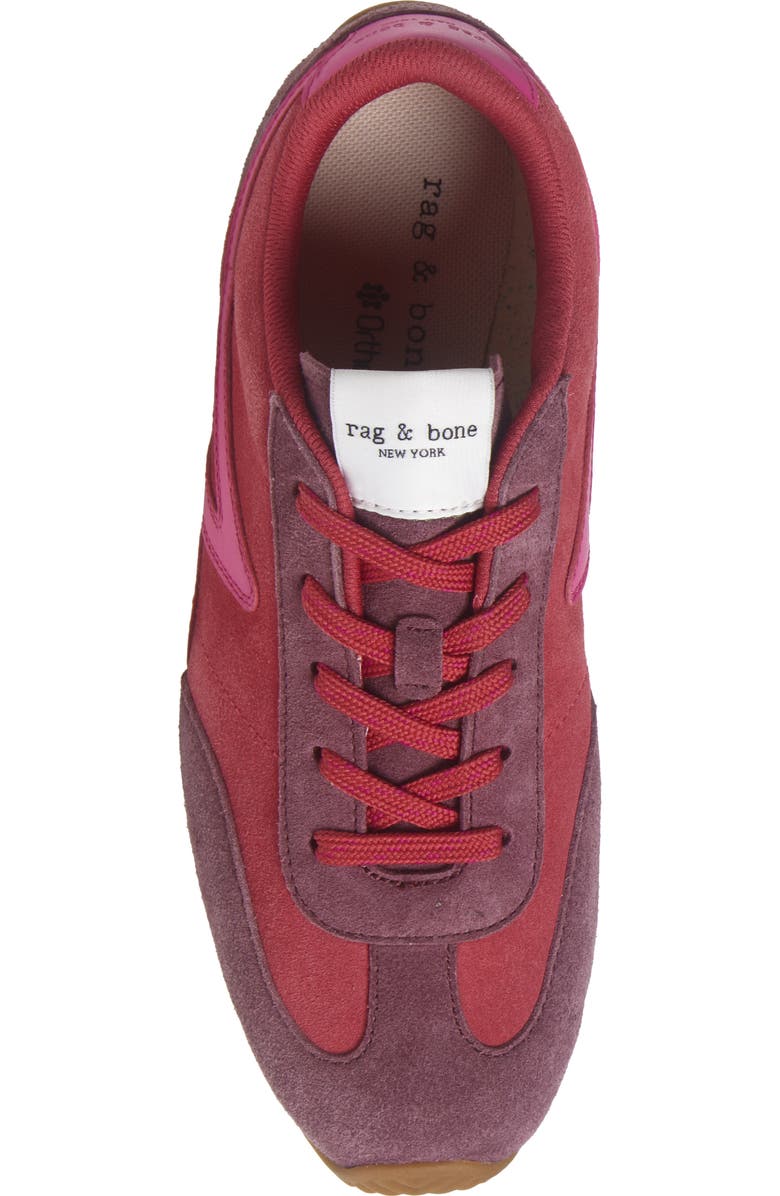 rag & bone Retro Runner Slim Ultra Sneaker, Alternate, color, Burgundy Suede