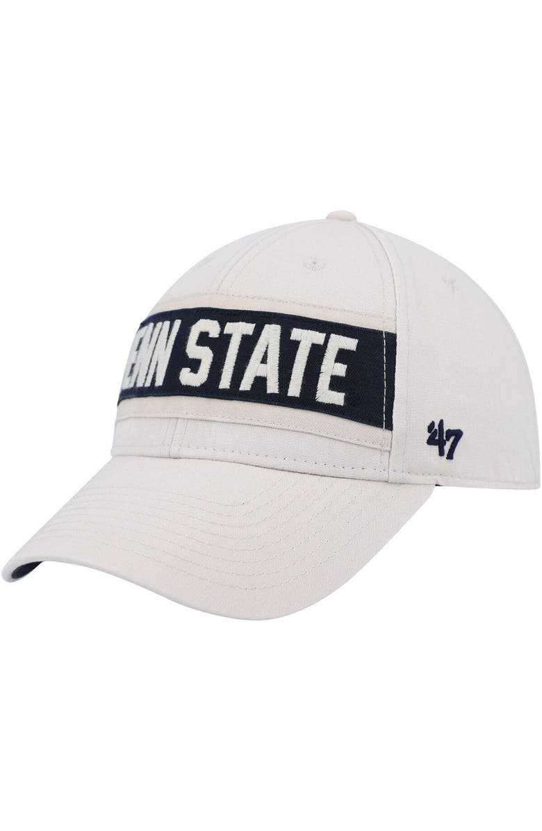 '47 Men's '47 Cream Penn State Nittany Lions Crossroad MVP Adjustable Hat, Alternate, color, 