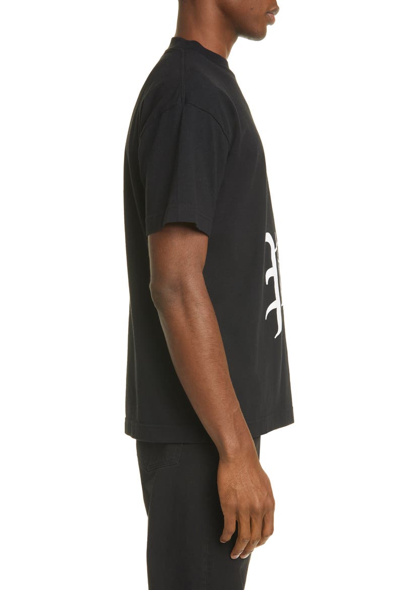 New Gothic Logo Graphic Cotton Tee, Alternate, color, BLACK