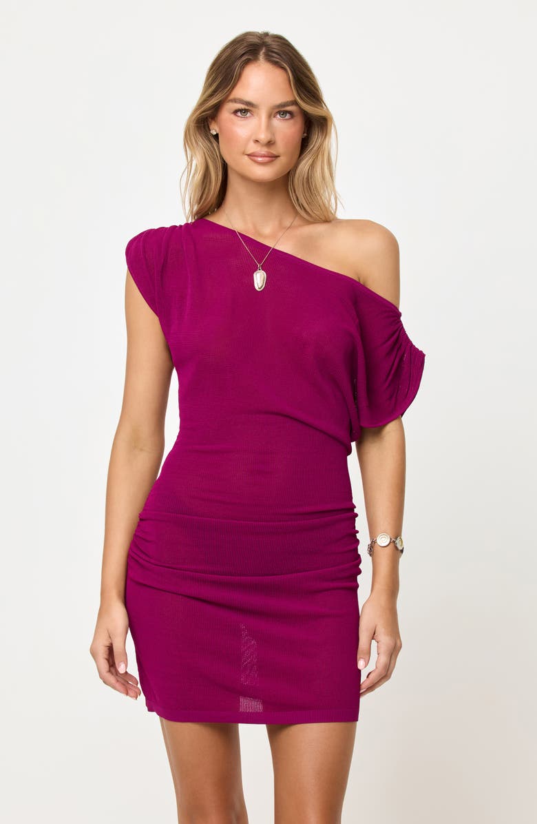 LSPACE Frankie Open Stitch Cover-Up Minidress, Alternate, color,