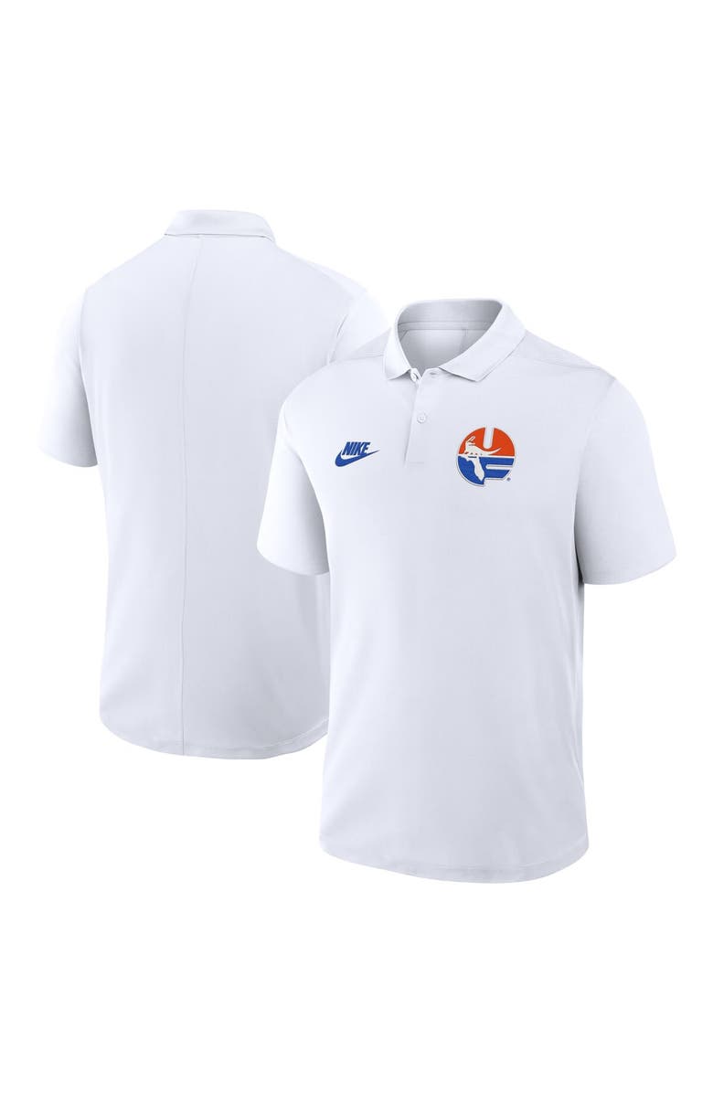 Nike Men's Nike White Florida Gators Primetime Victory Legacy Vault Logo Performance Polo, Main, color, 