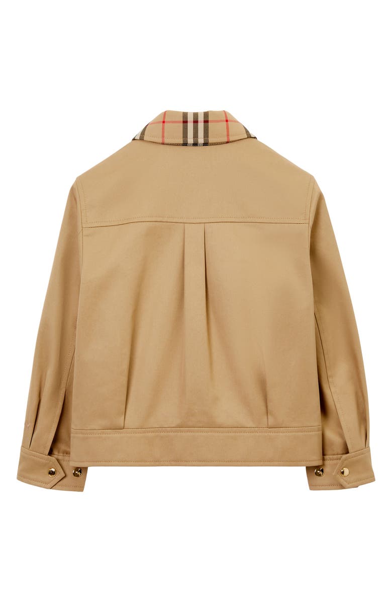 Burberry Kids' Lily Cotton Gabardine Jacket, Alternate, color, 