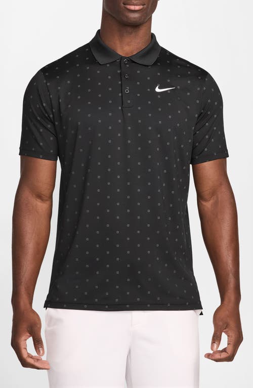 Nike Men's Tour Dri-fit Golf Polo In Black/white