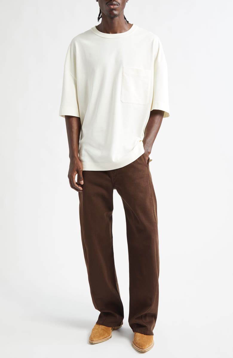Lemaire Boxy Cotton Pocket T-Shirt, Alternate, color, White Meringa Wh022
