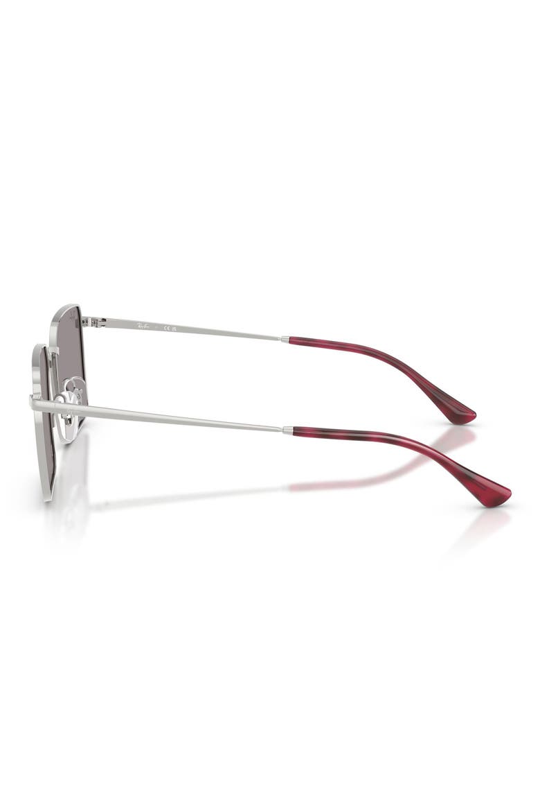 Idan Bio-Based 50mm Square Sunglasses, Alternate, color, SILVER / GREY