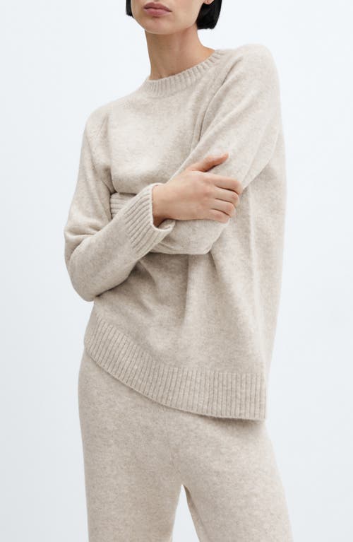 Mango Pijama Trouser Beige In Beige