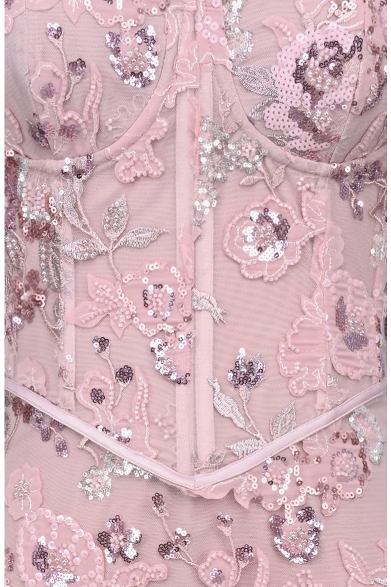 Naima Hand Beaded Gown, Alternate, color, PINK