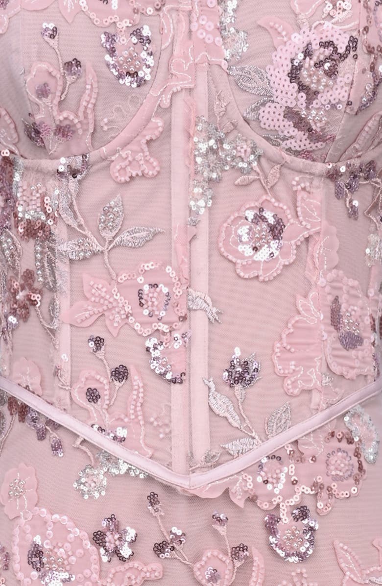 HOUSE OF CB Naima Hand Beaded Gown, Alternate, color, Pink