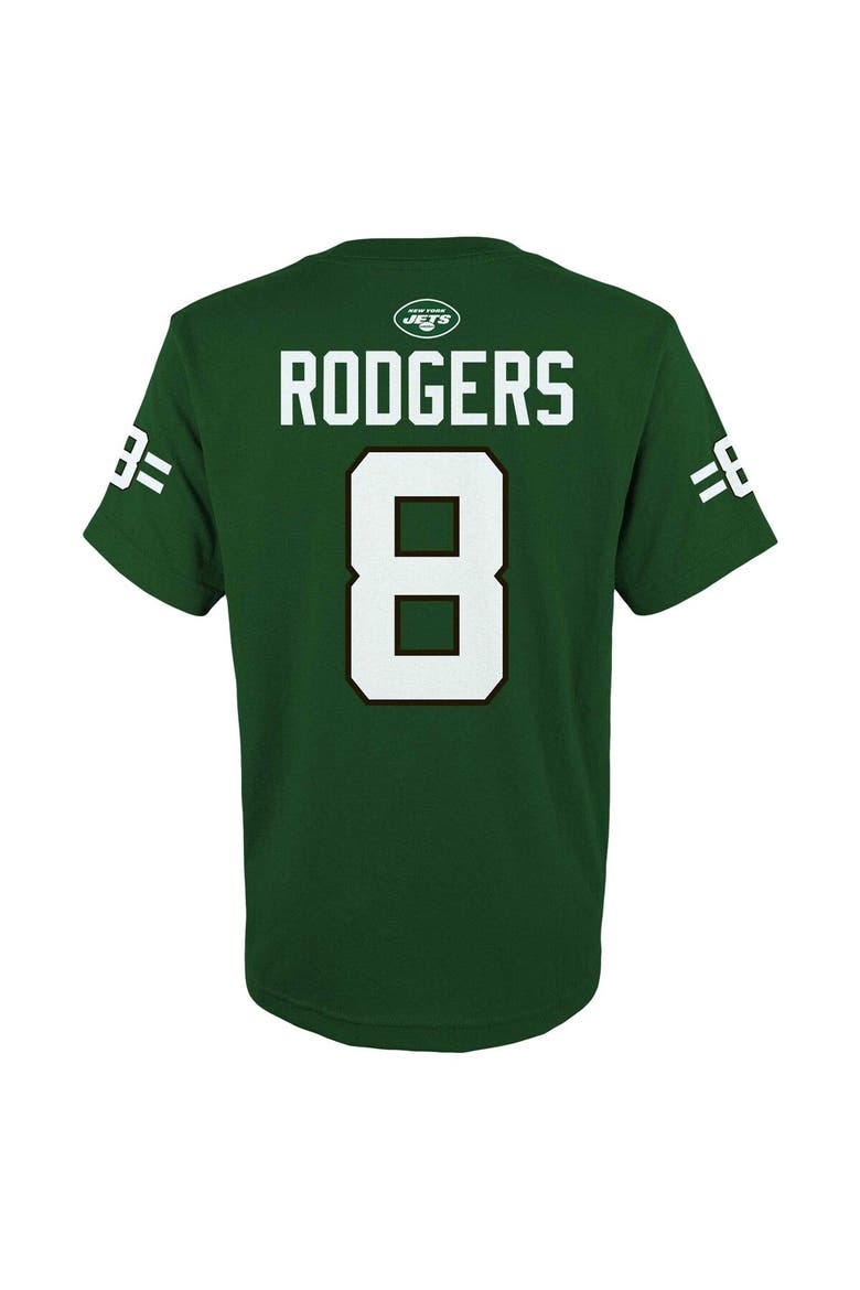Youth Aaron Rodgers Green New York Jets Helmet T-Shirt, Alternate, color, Green