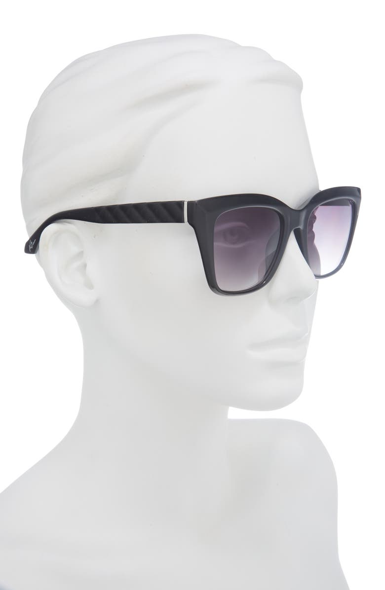 Vince Camuto Square Sunglasses, Alternate, color, Black