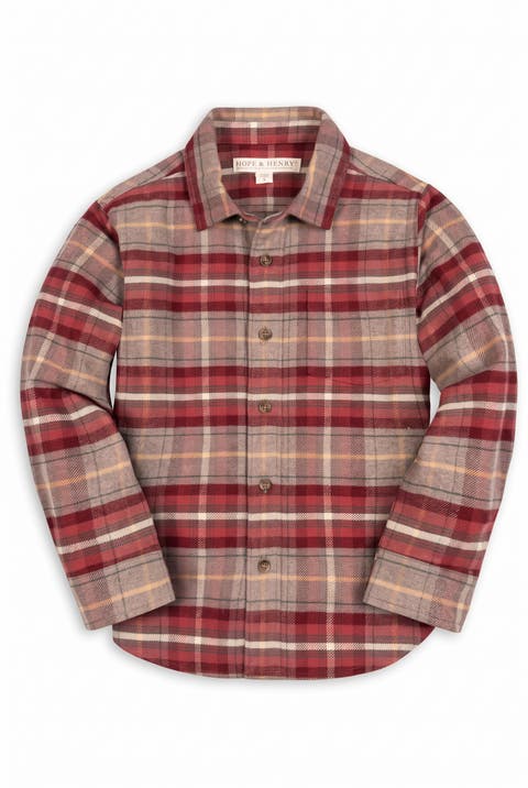 Kids' Organic Flannel Button Down Shirt