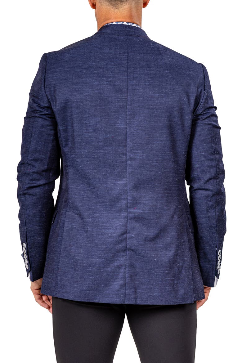 Socrate Marthyr033 Blue Slub Wool & Silk Blend Wool Sport Coat, Alternate, color, BLUE