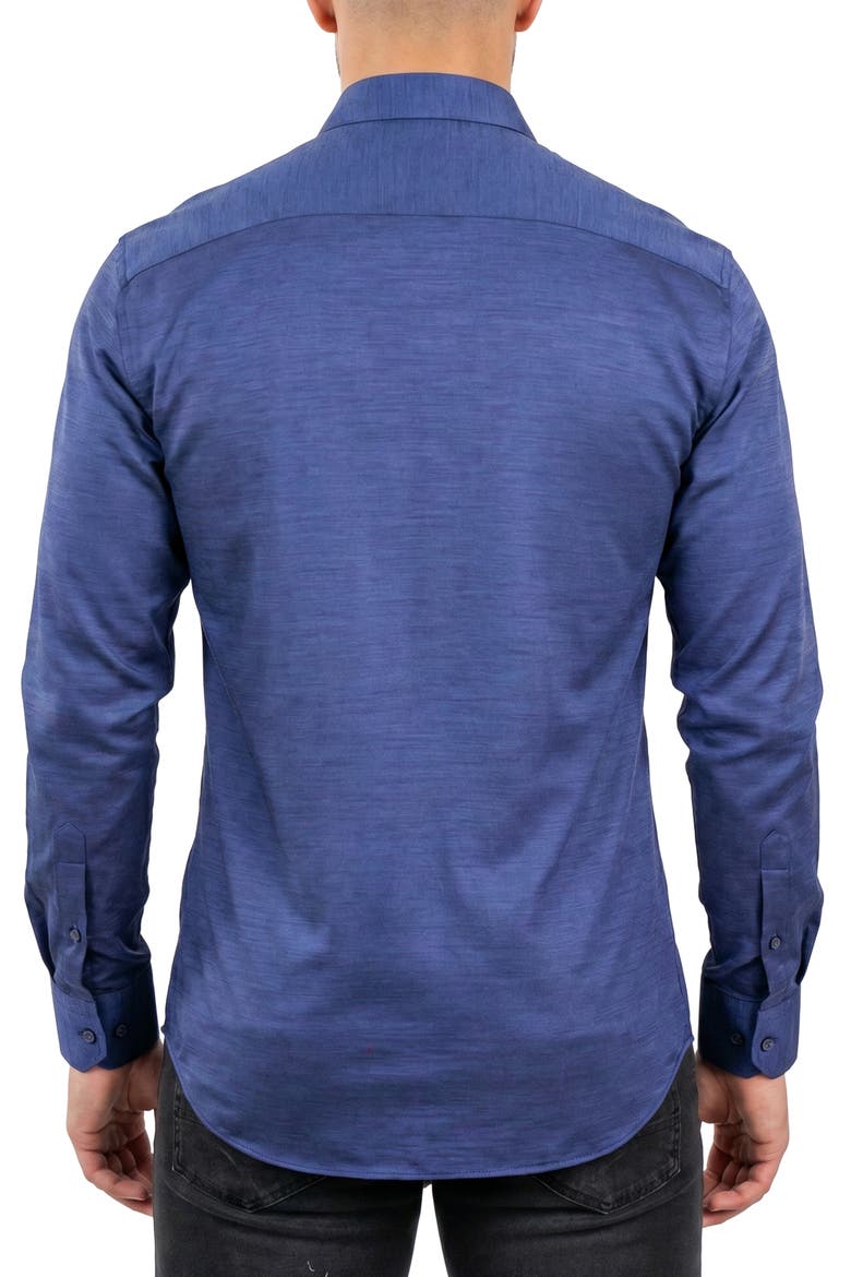 Einstein Contemporary Fit Button-Up Shirt, Alternate, color, BLUE