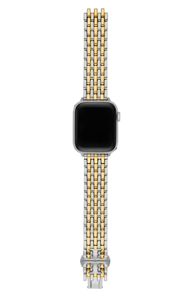 Tory Burch The Eleanor 20mm Apple Watch<sup>®</sup> Bracelet Watchband, Alternate, color, NO COLOR