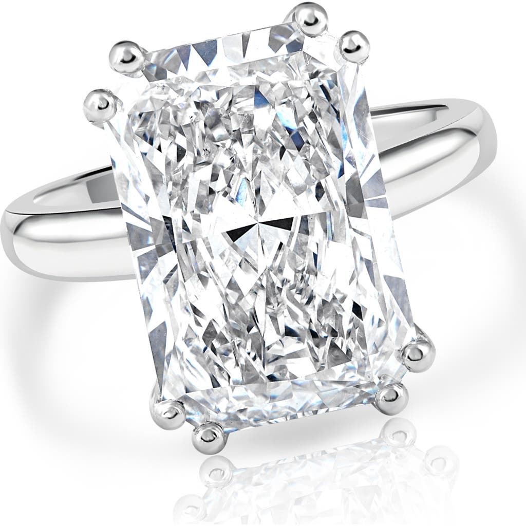Bliss Diamond Certified 4.00ct Radiant Cut Diamond Engagement Ring Gold Lab Grown In 14k White Gold