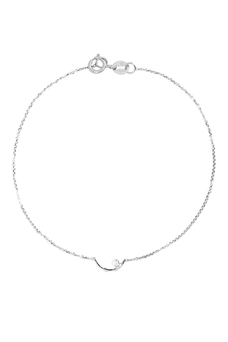 Arc Lineage Diamond Bracelet, Main, color, STERLING SILVER/ WHITE DIAMOND