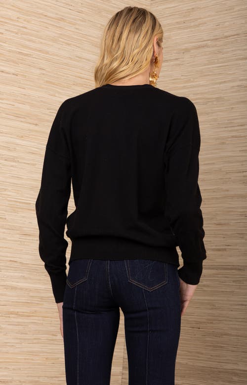 Hale Bob Scarlette Silk Cardigan In Black