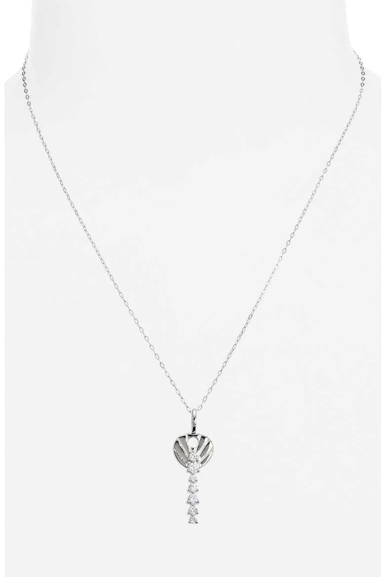 Key Pendant Necklace, Alternate, color, SILVER