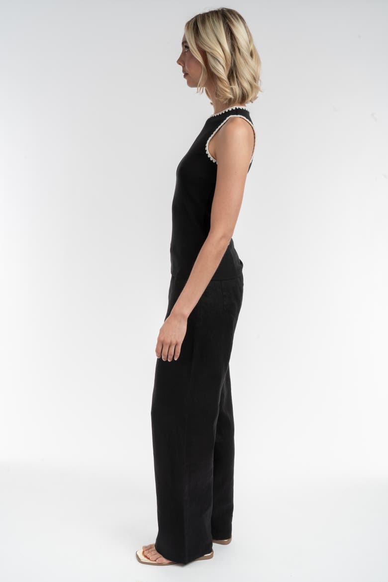 Embroidered Tank Top, Alternate, color, Black