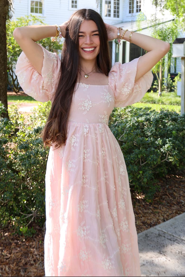 Textured Midi Dress, Alternate, color, Pink