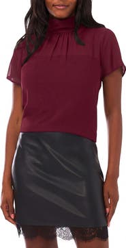 Vince Camuto Flutter Sleeve Chiffon Top
