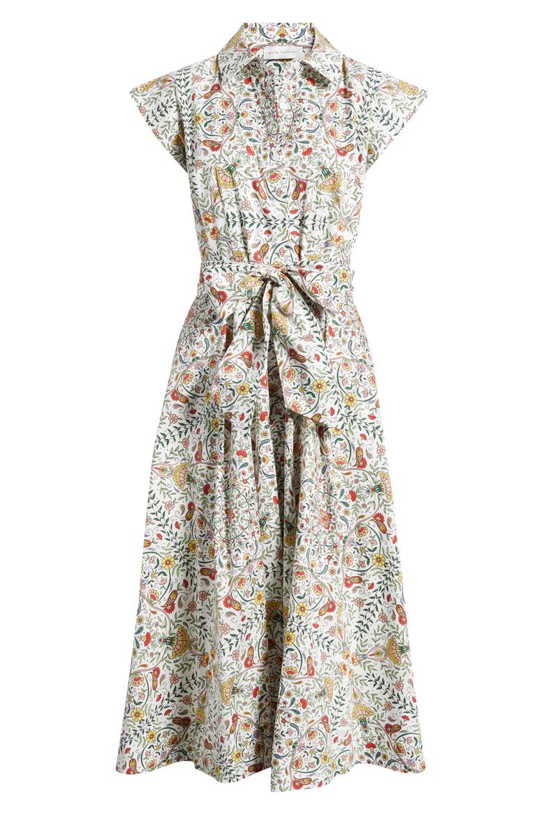 The Fran Folk Floral Midi Dress, Alternate, color, FOLK FLORAL PRINT