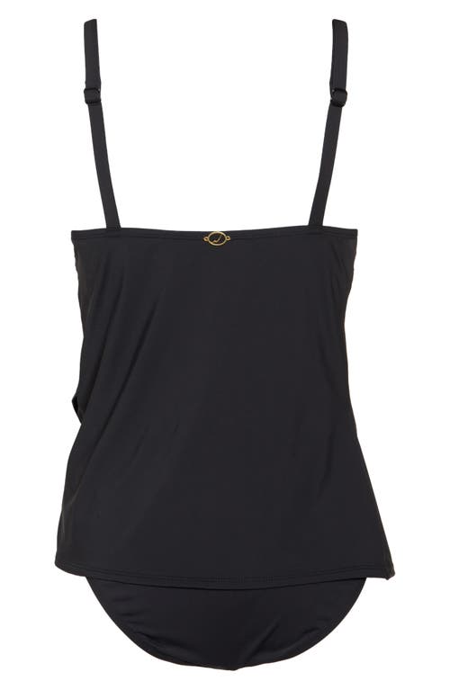 Jantzen Audry Tankini Bikini Top & Comfort Core Bikini Bottoms In Black