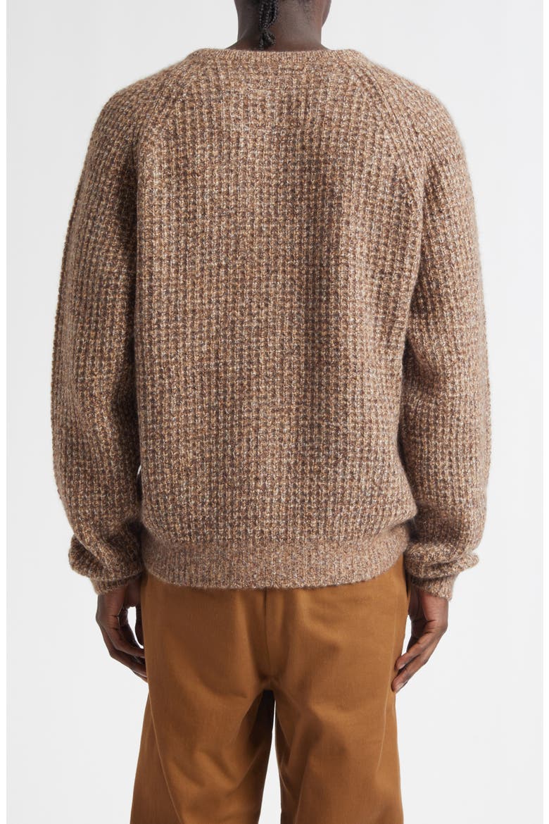 Waffle Stitch Cashmere & Silk Sweater, Alternate, color, BROWN/ BEIGE