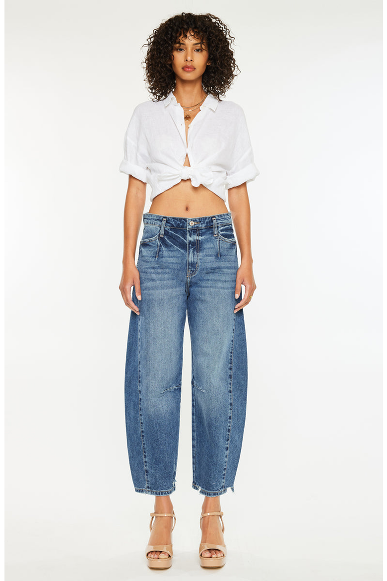 Yolanda Low Slung Horseshoe Jeans, Main, color, Dark Wash