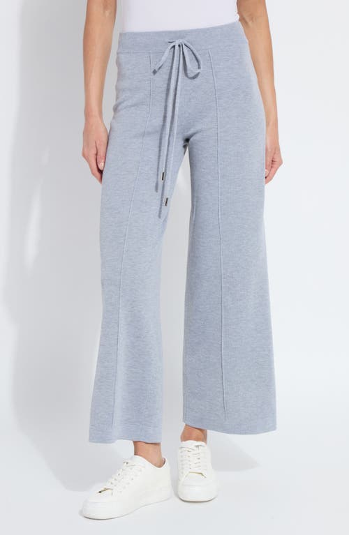 Lyssé Violetta Knit Lounge Wide Leg Pant In Gray