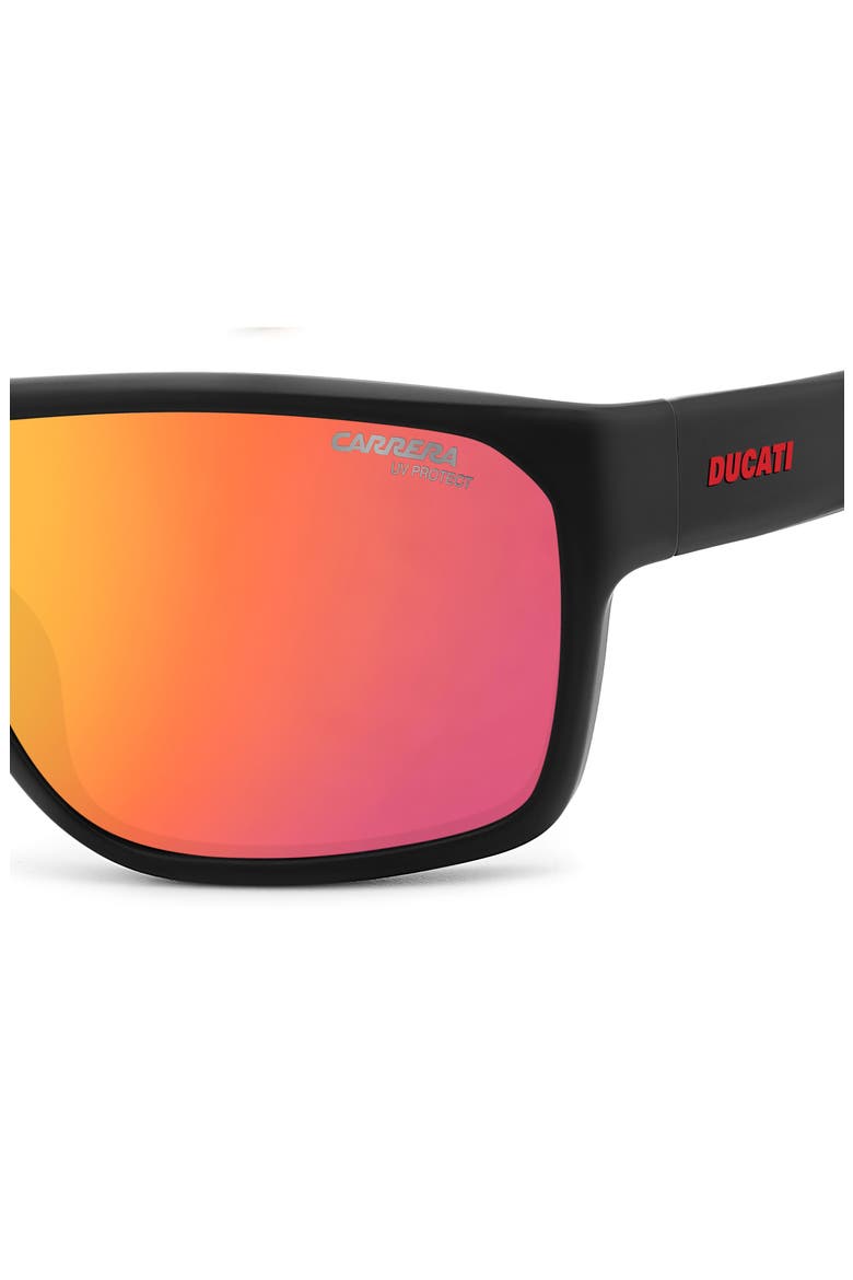 x Ducati 59mm Rectangular Sunglasses, Alternate, color, BLACK RED/ RED MULTILAYER