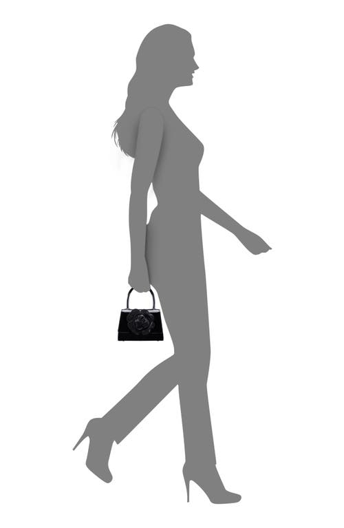 Nina Aubrey Faux Leather Top Handle Bag In Black