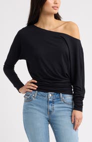 BP. Long Sleeve Cinch Waist Top