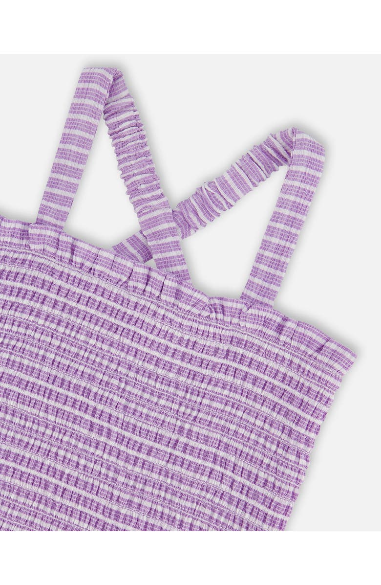 Deux par Deux Little Girl's Smocked Tank Top Lilac, Alternate, color,