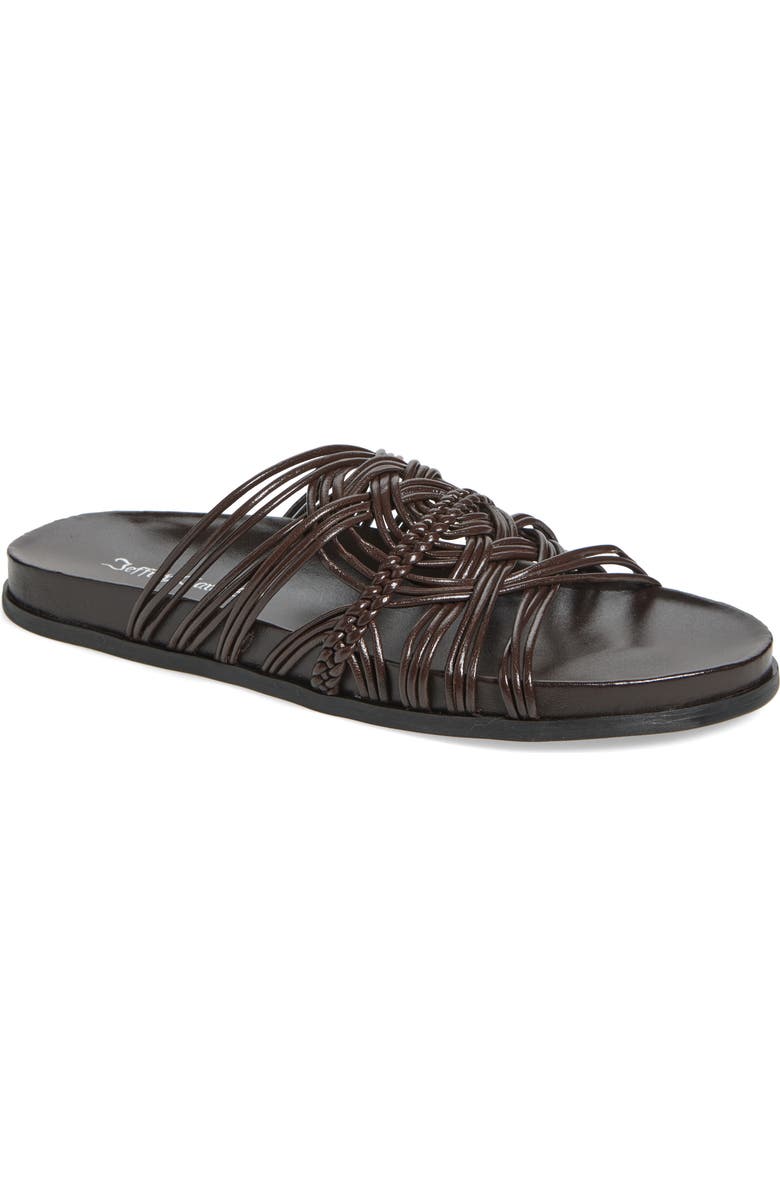 Jeffrey Campbell Intwined Slide Sandal, Main, color, Dark Brown