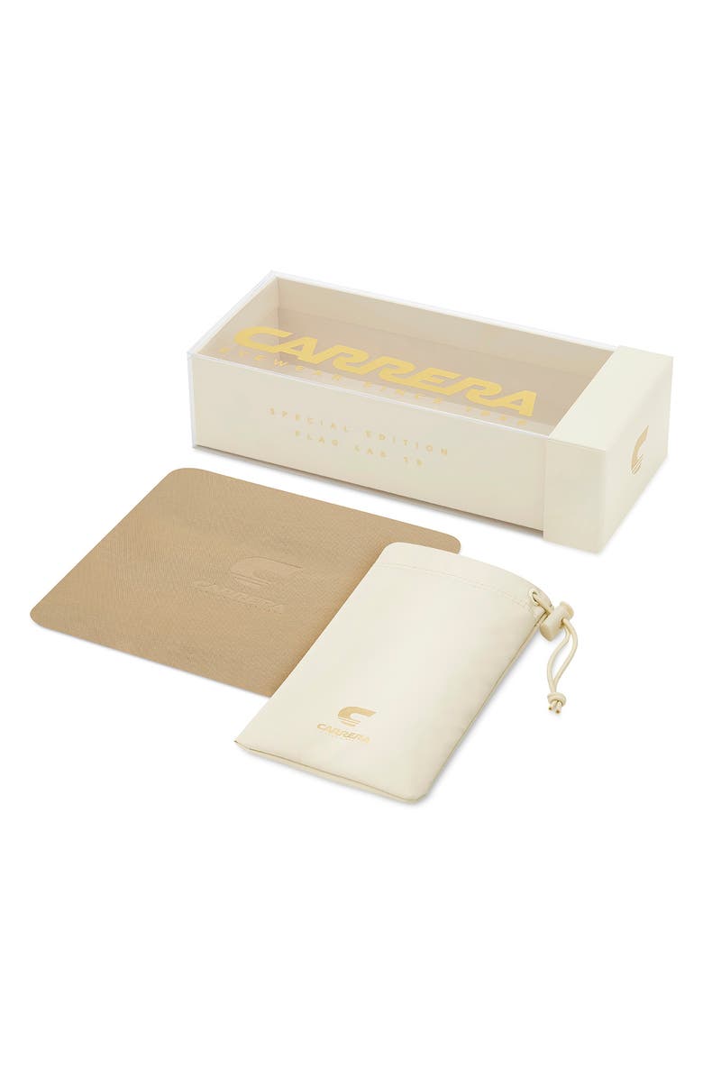 Carrera Eyewear Special Edition FLAGLAB 18 57mm Gradient Square Shield Sunglasses, Alternate, color, Orangegold/ Violiet Grey