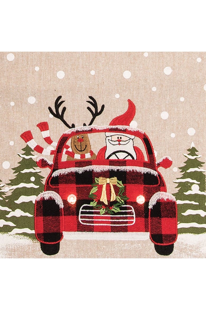 Christmas Road Trip Friends Table Runner 13.5" x 72", Alternate, color, Brown