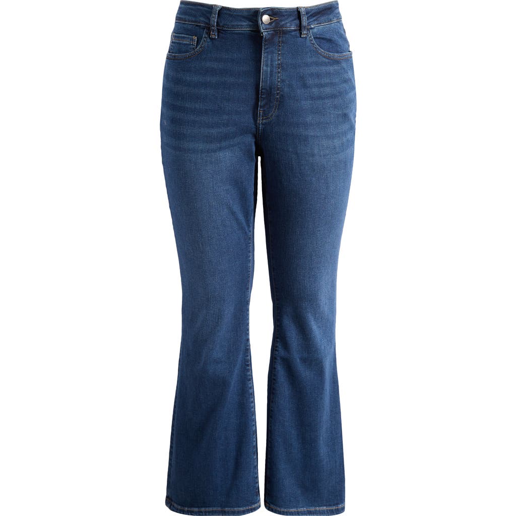 Warp & Weft Warp+weft Nao High Waist Bootcut Jeans In Blue