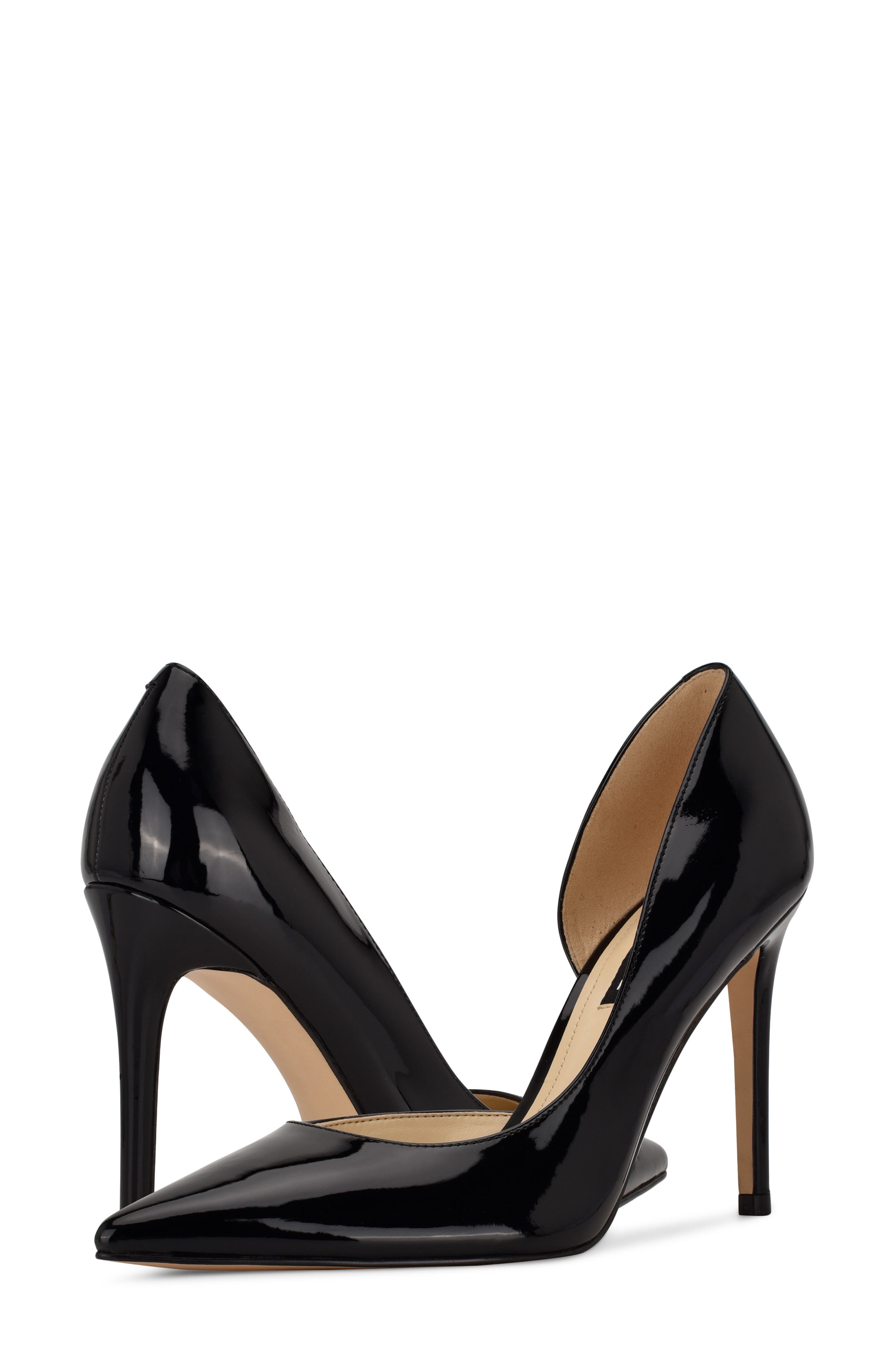 Nine West Folowe Half d'Orsay Pointed Toe Pump, Alternate, color, Black