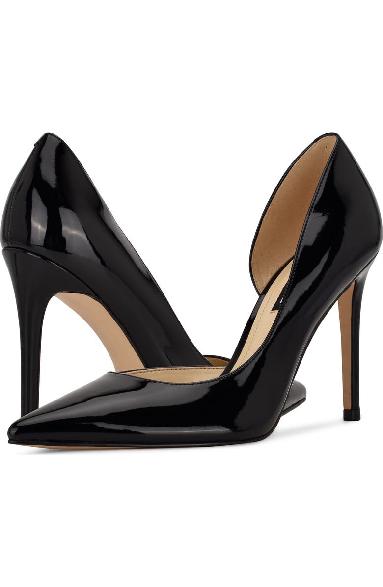 Nine West Folowe Half d'Orsay Pointed Toe Pump, Alternate, color, Black
