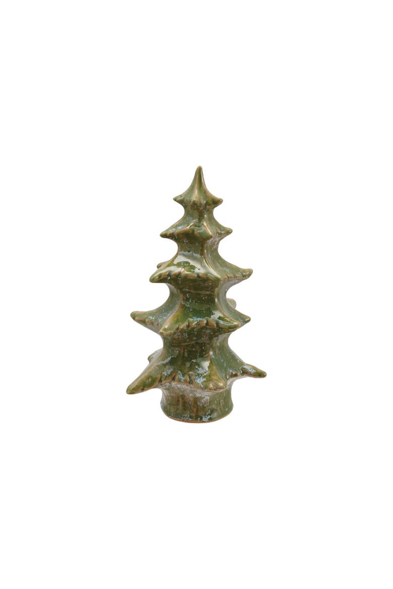 Greenstone Reactive Glaze Stoneware Tree, Main, color, Green