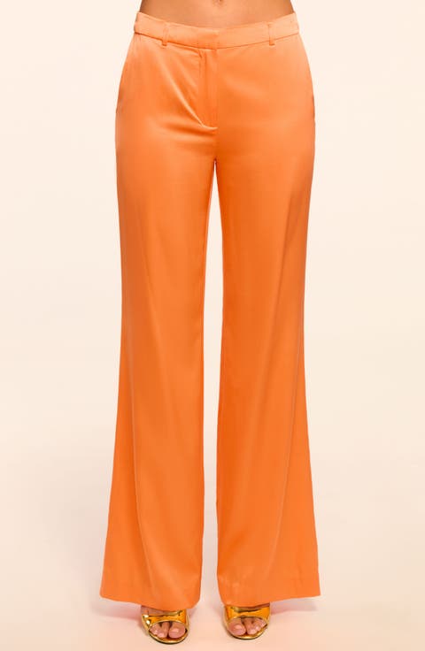 Marvia Stretch Silk Wide Leg Pants