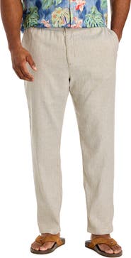 Tommy Bahama Big & Tall Linen-Blend Elastic-Waist Pants