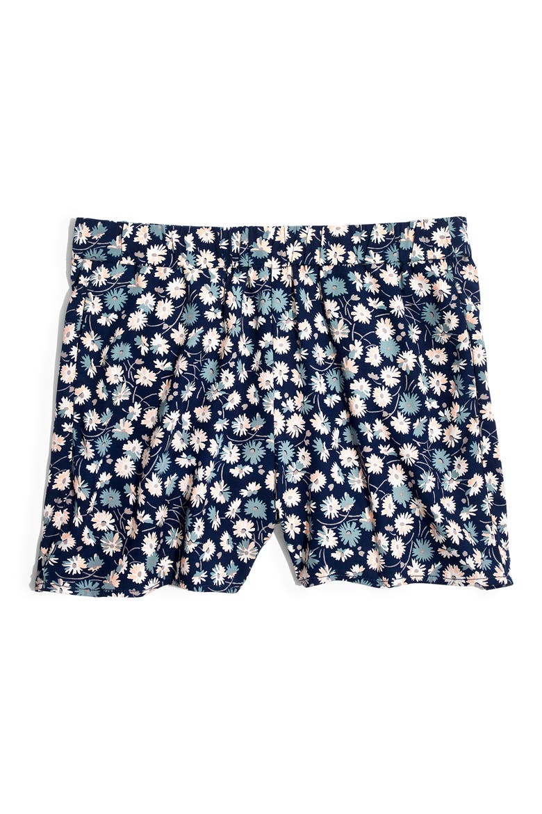 Drapey Pull-On Shorts, Alternate, color, BLUE MOON
