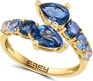 EFFY 14k Gold Plated Sterling Silver Stone Bypass Ring