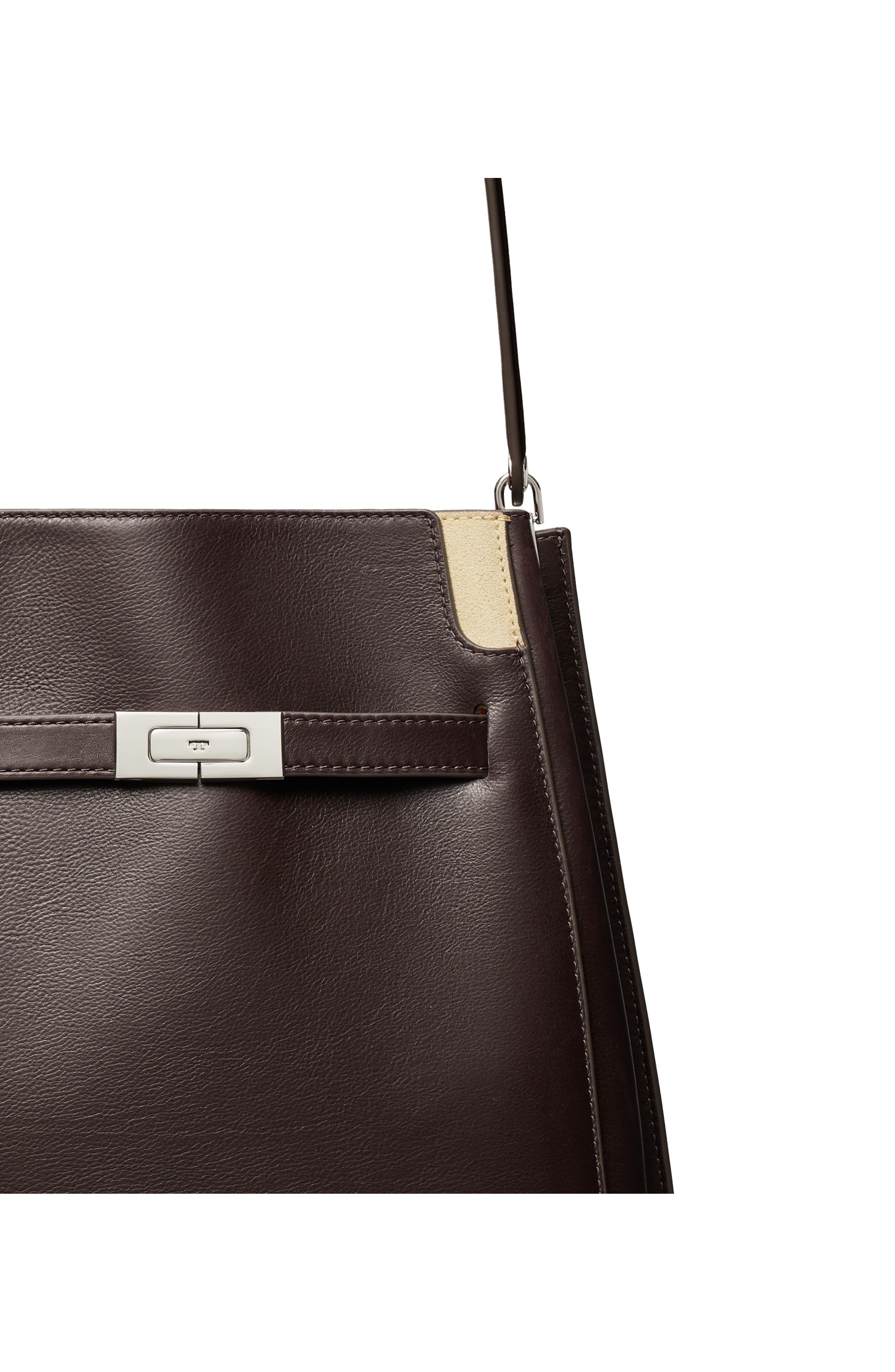 Lee Radziwill Leather Double Bucket Bag, Alternate, color, COCOA